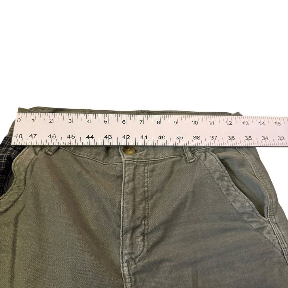 American Eagle Carpenter Patchwork‎ Stretch Utility Pants Womens Size 0 Green - Picture 10 of 16